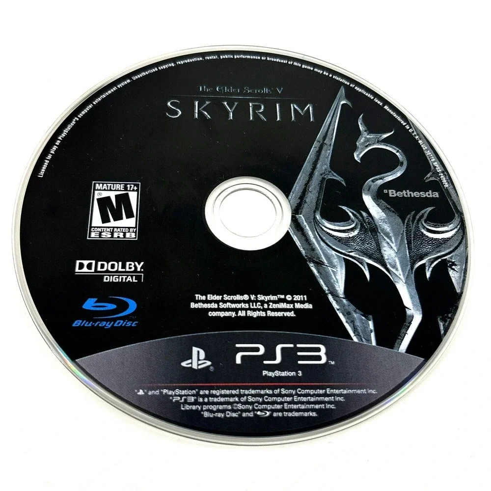 The Elder Scrolls V: Skyrim PS3 Game, Manual & Case Sony PlayStation‎ 3 2011